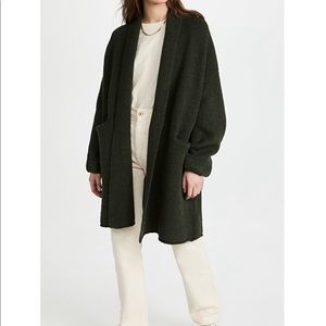 NWOT Madewell Glenridge Shawl Collar Sweater Coat Size XS Heather Pine